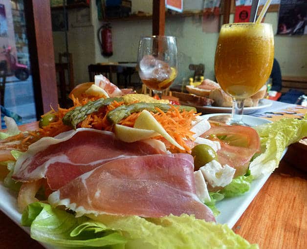 la nena charcuterie and salad plate