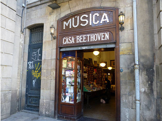 old iconic music shop beethoven barcelona