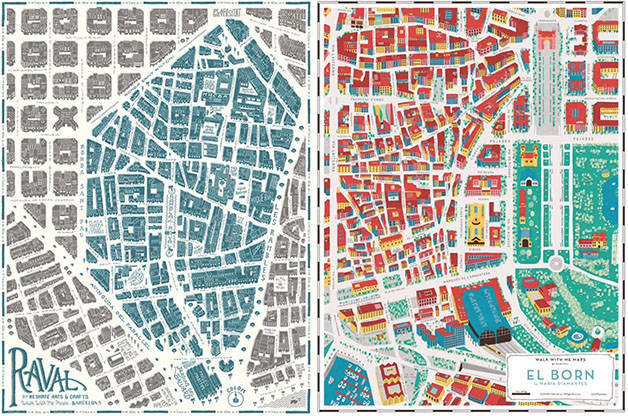 Barcelona quarter maps Grey Street