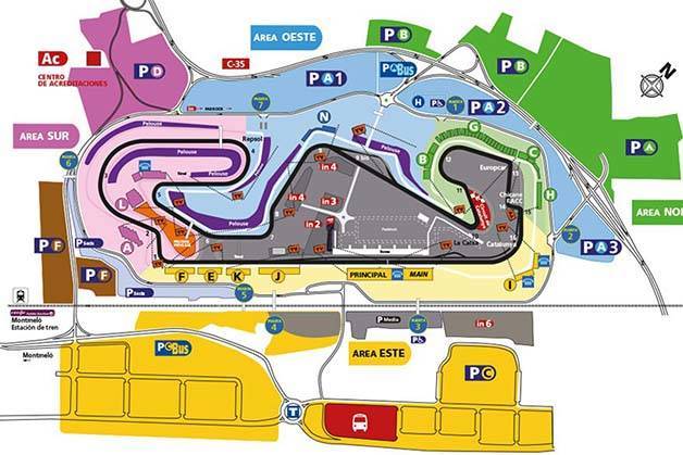 map circuit Spanish grand prix formula1