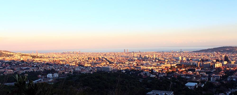 february view of Barcelona