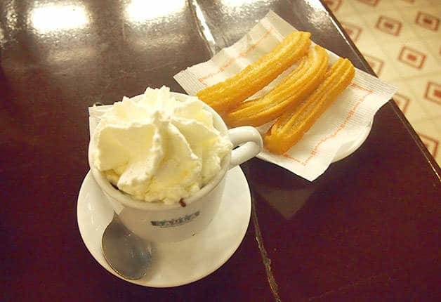 hot chocolate and churros