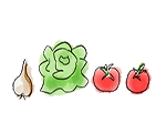 drawing vegetables