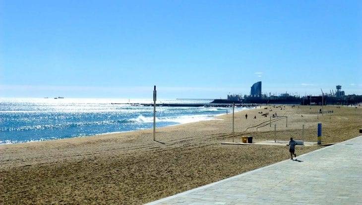 Bogatell beach near Hostal Poblenou