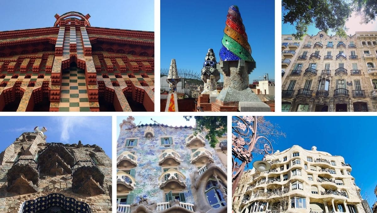 6 gaudi houses in barcelona