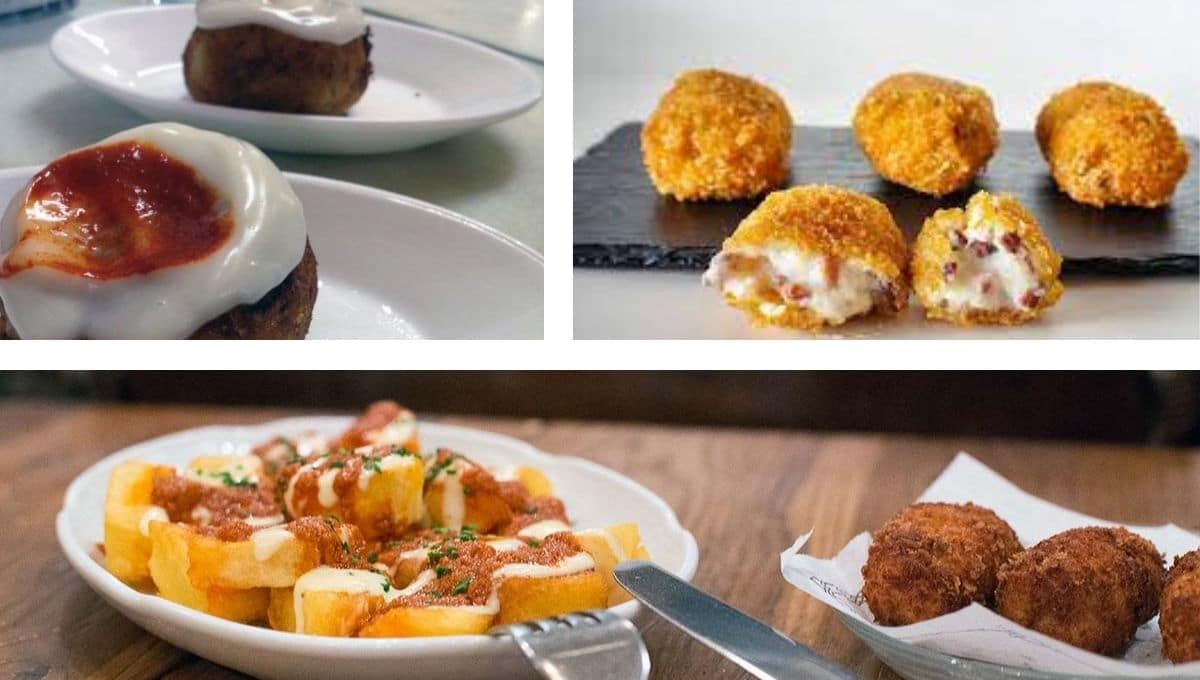 croquetas patatas bravas bombas picantes