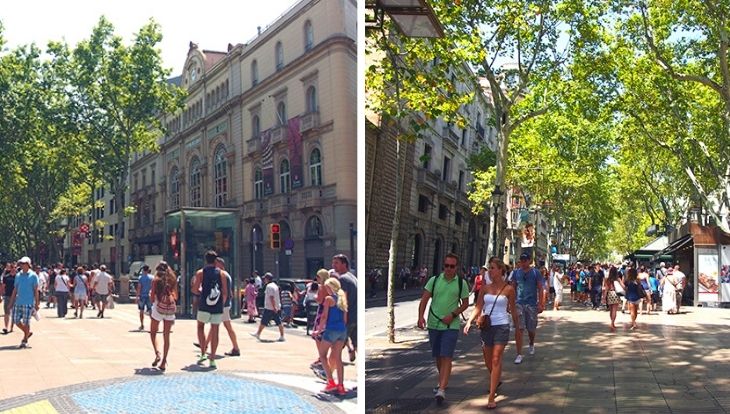 ramblas barcelona collage